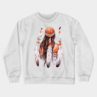 Native American Back Woman #2 Crewneck Sweatshirt